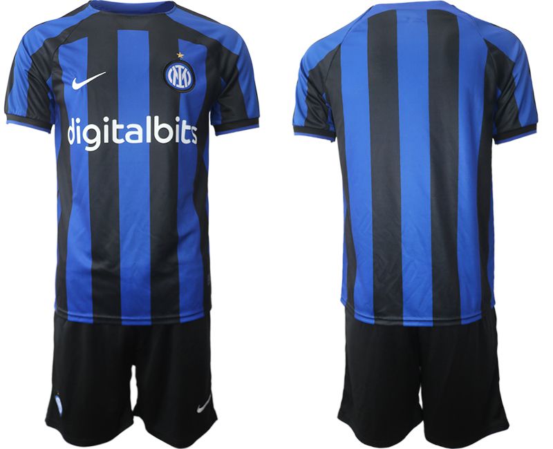 Men 2022-2023 Club Inter Milan home blue blank Soccer Jersey->inter milan jersey->Soccer Club Jersey